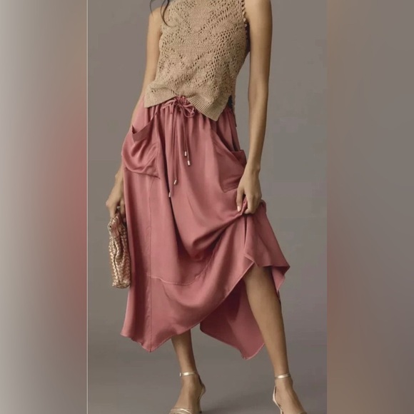 Anthropologie Dresses & Skirts - Anthropologie Silky Parachute Skirt Asymmetrical Skirt